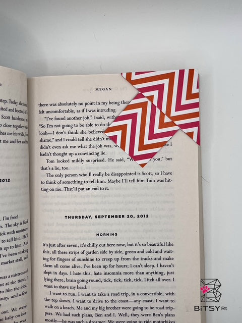 Handmade Origami Arrow Bookmark