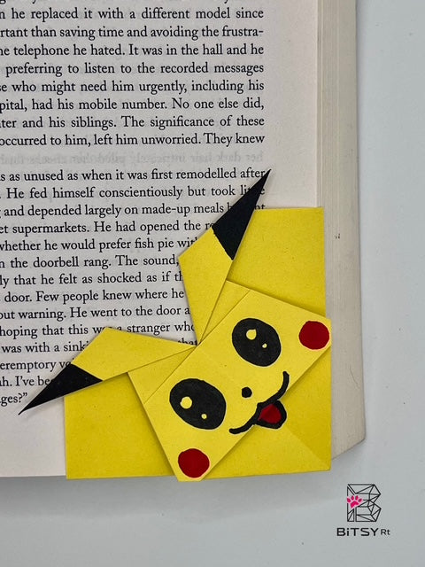 Handmade Origami Pikachu Bookmark