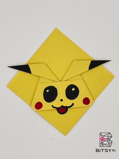 Handmade Origami Pikachu Bookmark