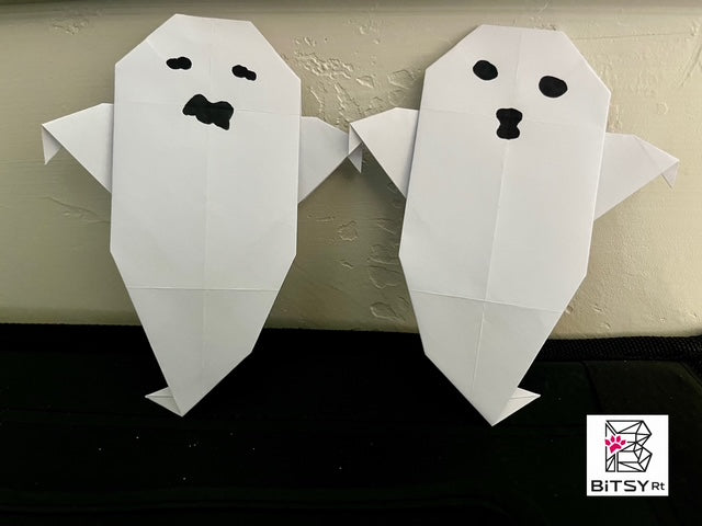Handmade Origami Ghost Duo