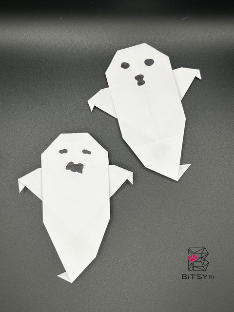 Handmade Origami Ghost Duo